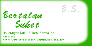 bertalan suket business card